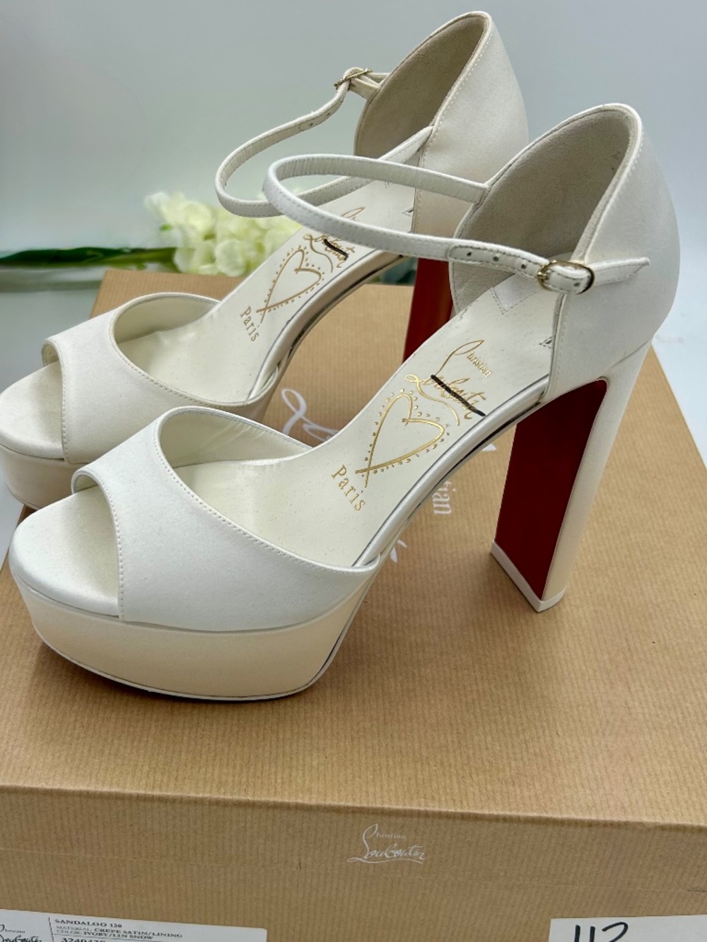 ***************&Women’s Christian Louboutin Sandaloo 130mm Sandals.  Size 36.5